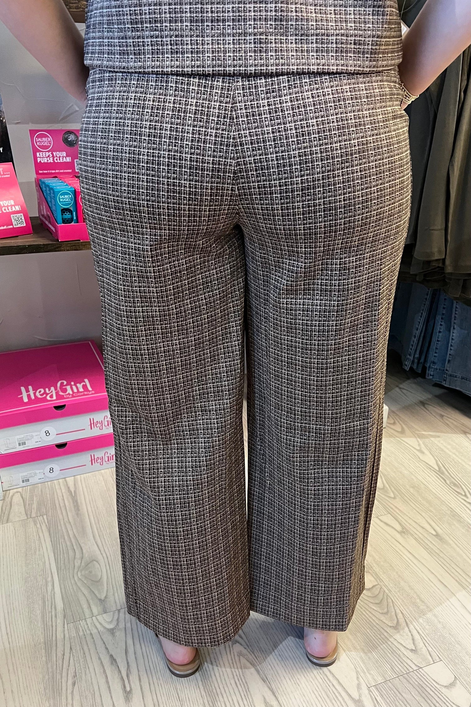 27/22&quot; Ab Leisure Skyrise Wide Leg Pull On w/Side Panel BOTTOMS DEMOCRACY 