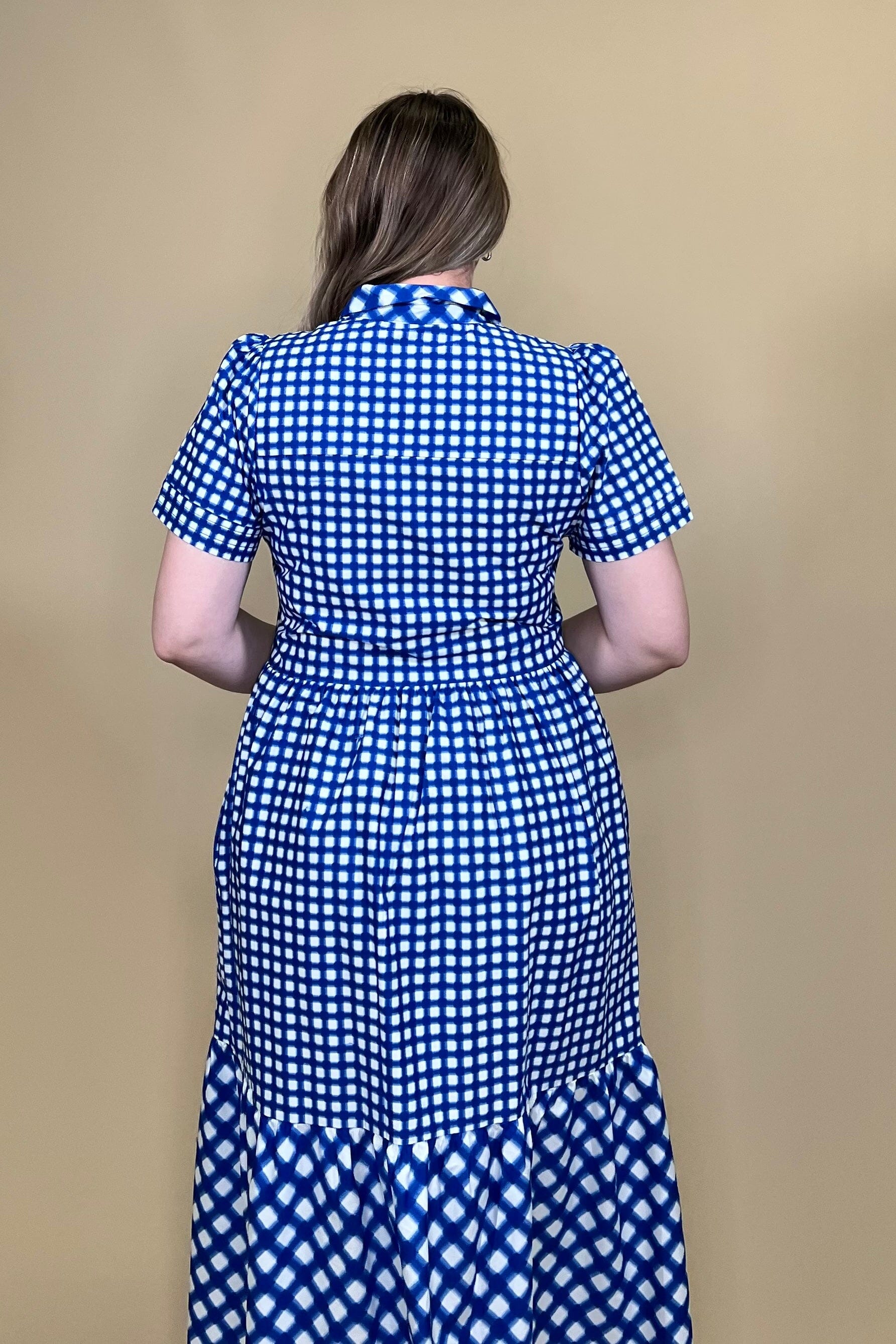 Jema Gingham Mix Dress DRESS MARYSQUARE 