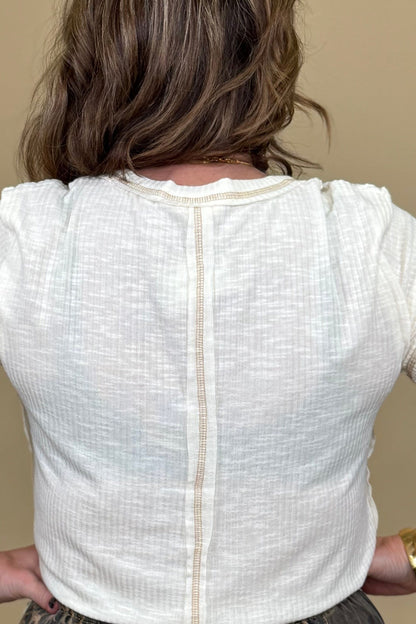 Lightweight Scoop Neck Tee MISSY BASIC KNIT POL CLOTHING 