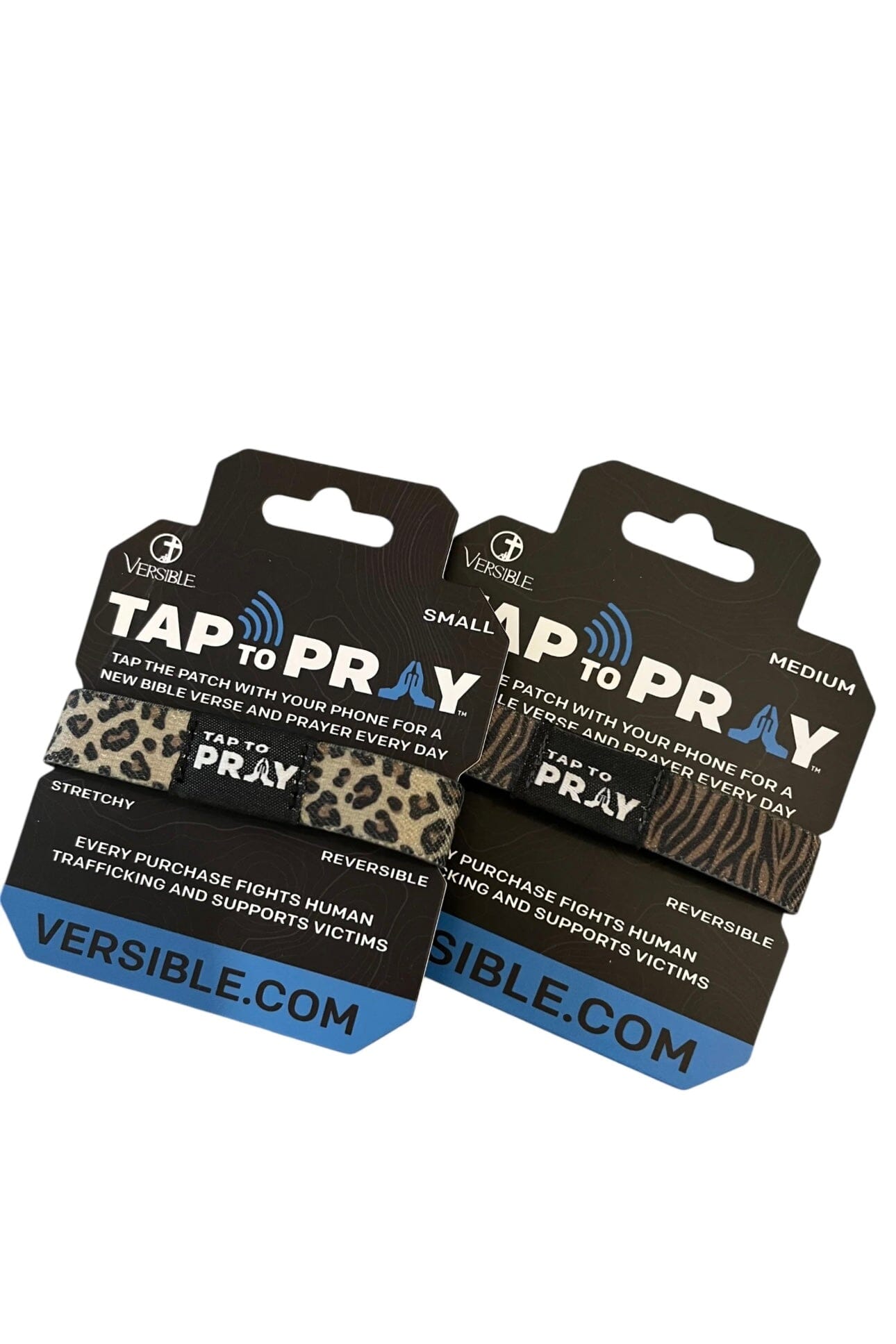 Safari Leopard Tap to Pray Wristband GIFT/OTHER VERSIBLE 