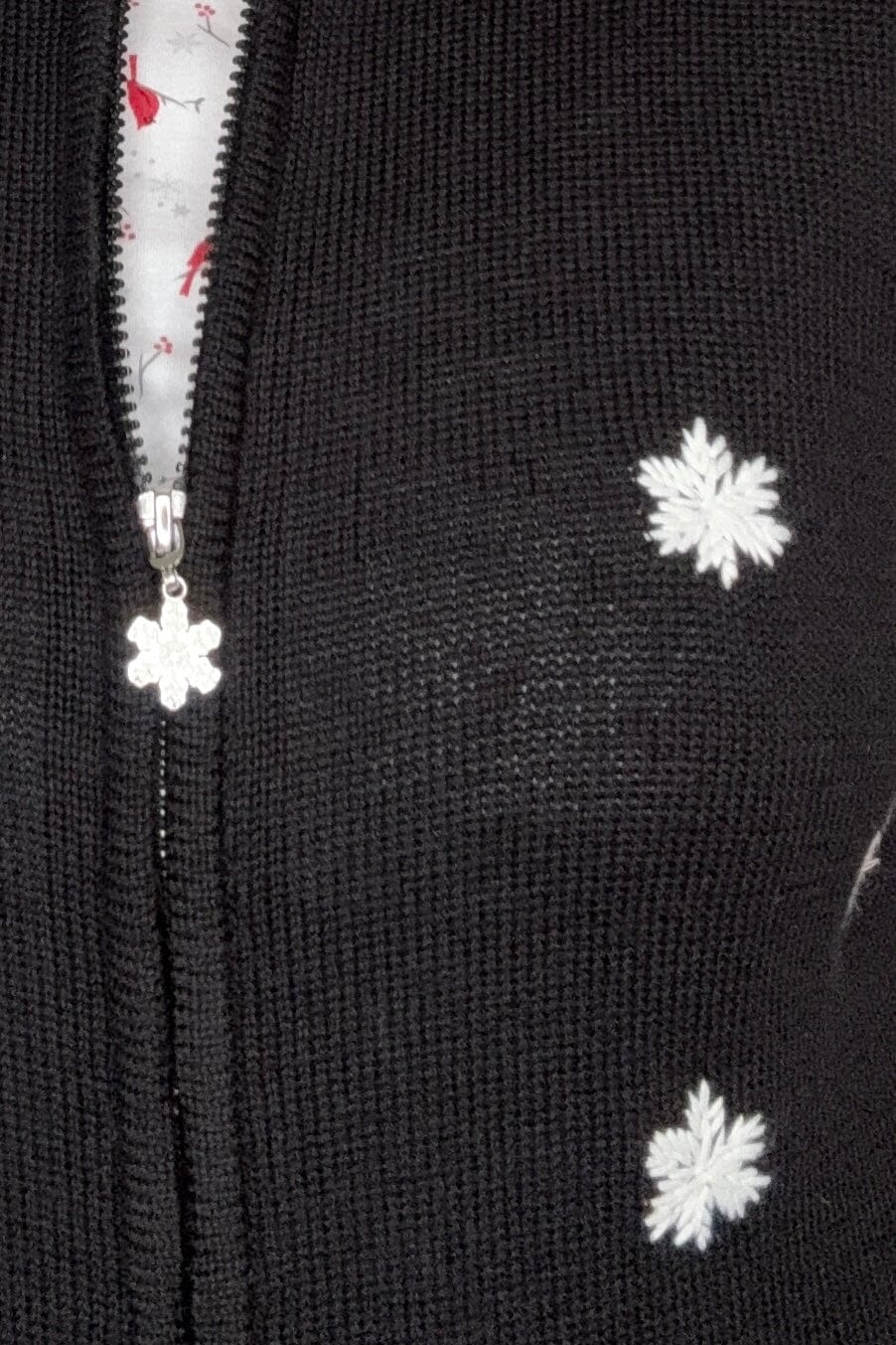 Zip Up Vest w/Cardinals and Snowflakes OUTFIT COMPLETER SOUTHERN LADY 