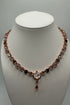 Petite Necklace with Rivoli Center Cluster in "Amaretto" - Rose Gold BETTERBRANDJEWELRY MICHALSMARIANA 