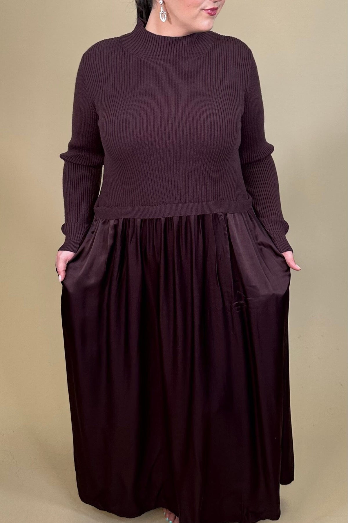 Mix Media Maxi Dress DRESS:~~Unassigned~~ TRIBAL 