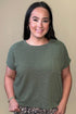 Slub Relaxed Crop Top JR TOP DRESSY ZENANA LTOLIVE S 