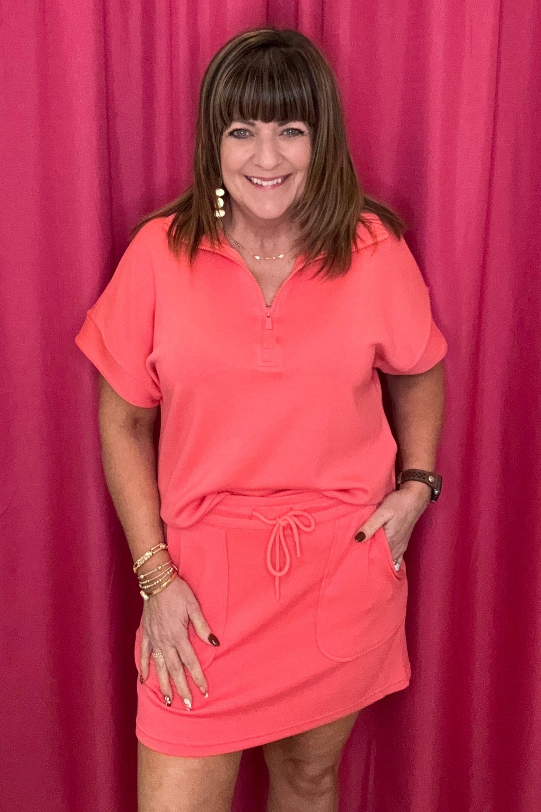 Pullon Skort BOTTOMS LIVERPOOL SUNSETCORAL XS 