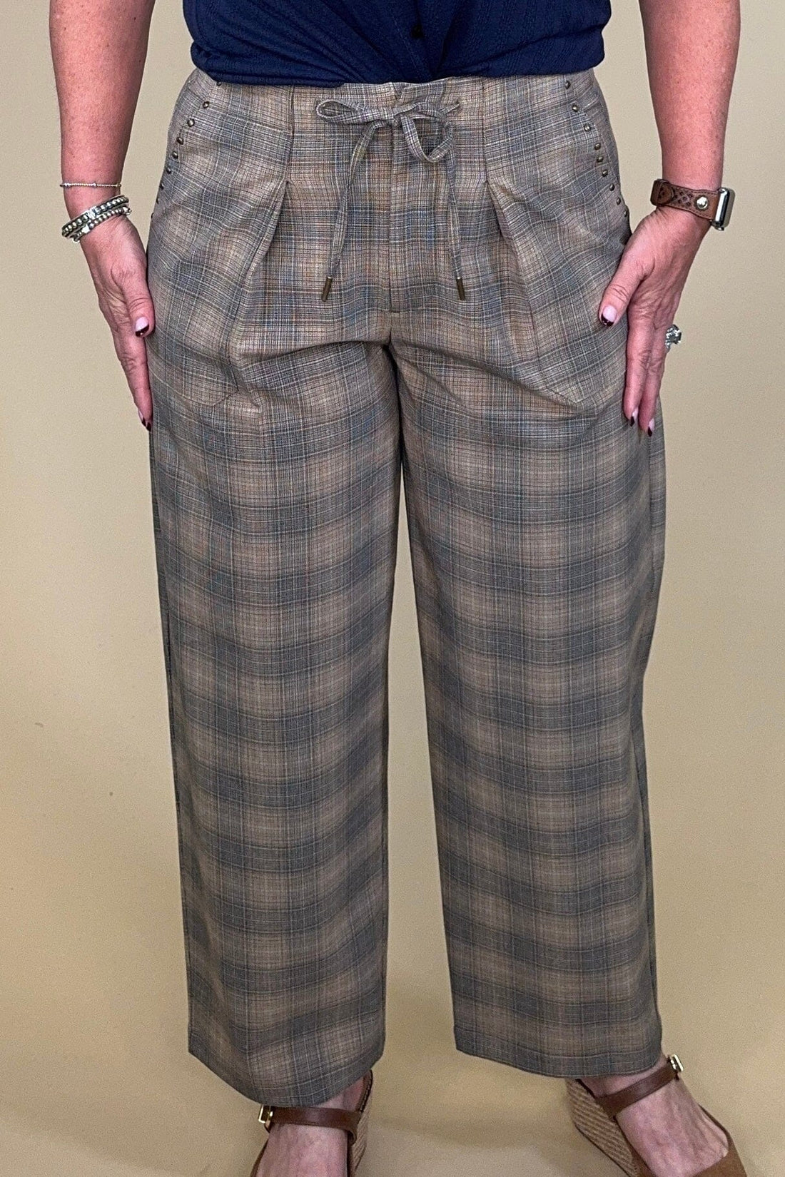 High Rise Crop Trouser w/Drawsting 27" Inseam BOTTOMS LIVERPOOL