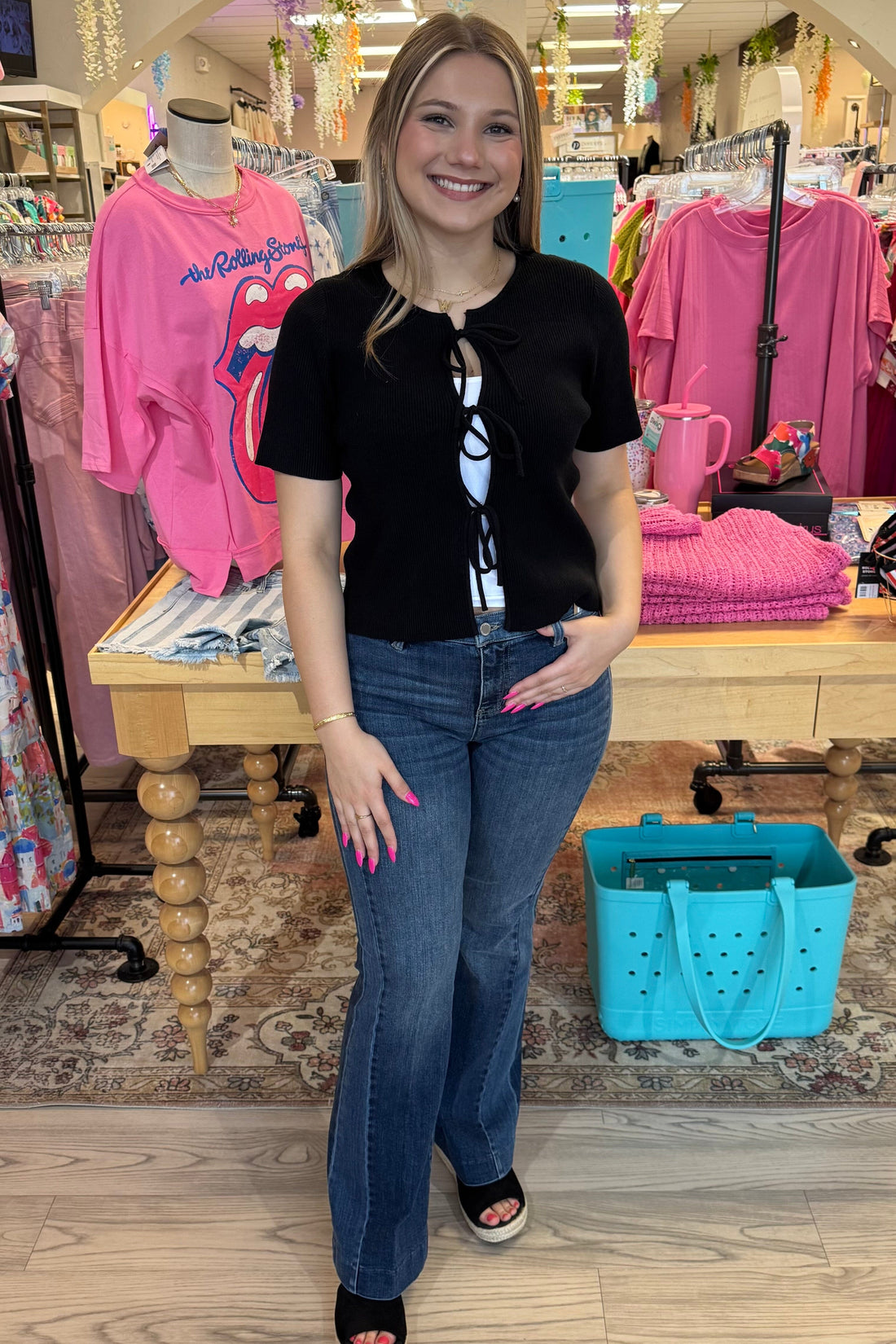 Hannah Flare w/Blocking Details JEANS LIVERPOOL 
