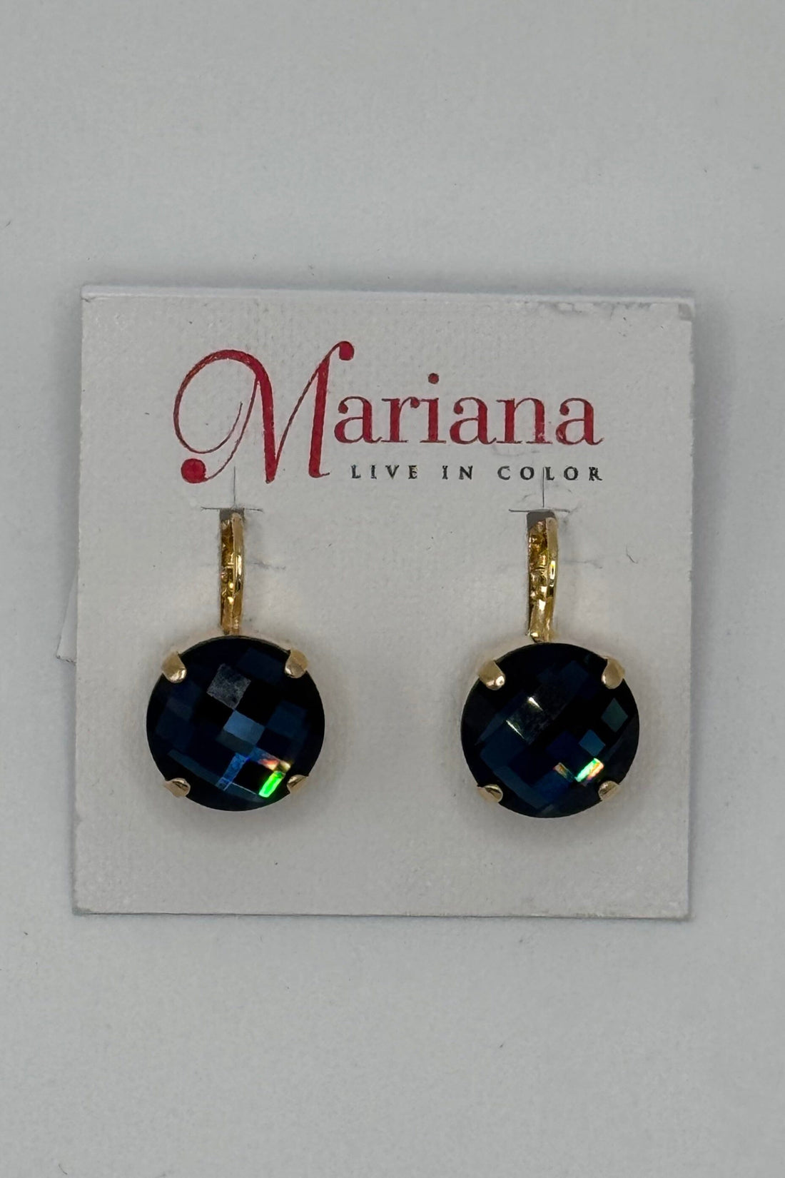Extra Luxurious Single Stone Leverback Earring in Royal Blue BETTERBRANDJEWELRY Mariana