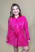 Long Sleeve Pleated Tie Dress DRESS JESS LEA 