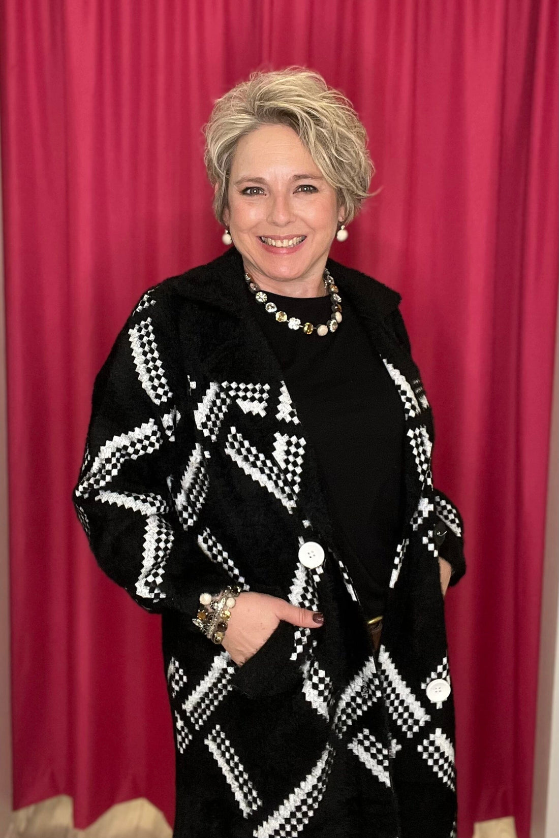 Long Sleeve Long Jacket w/Pockets JACKET CREATION 