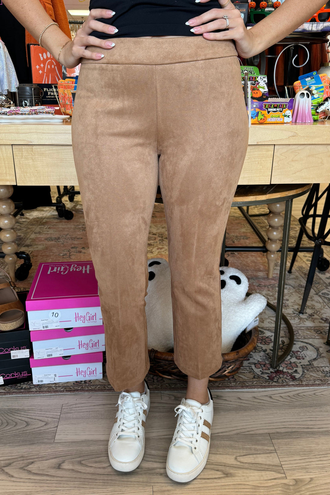 Pull On Straight Leg Faux Suede Pant BOTTOMS ZAC &amp; RACHEL 