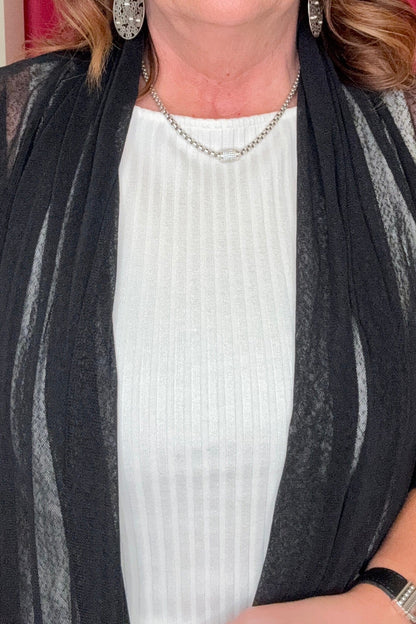 Long Sleeve Long Mesh Cardigan OUTFIT COMPLETER CREATION 