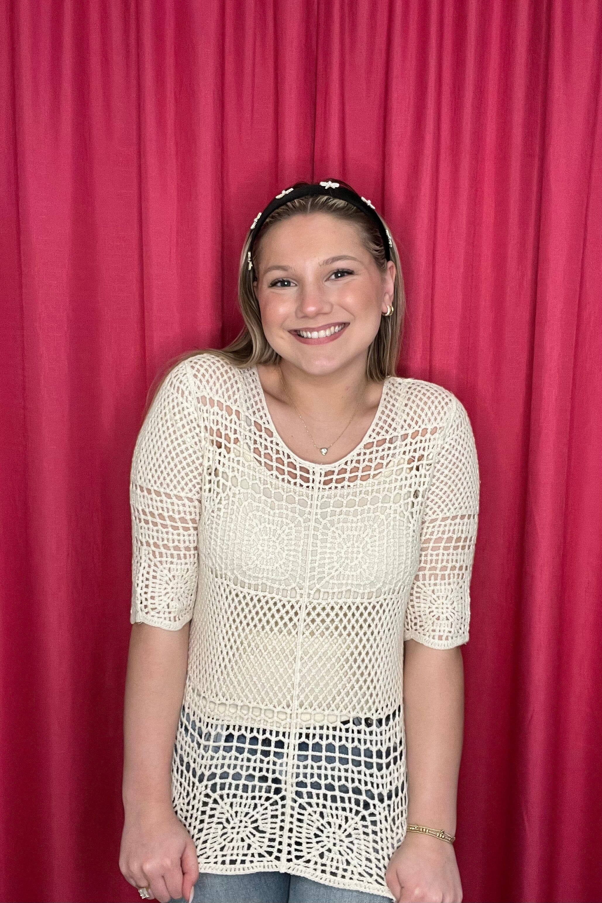 3/4 Sleeve Crochet Top MISSY TOP SPECIAL KEREN HART 