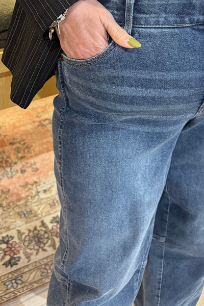 Ab Solution Skyrise Relaxed Barrel Leg JEANS DEMOCRACY 