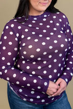 Kick Off Season Purple Mesh MISSY BASIC KNIT:~~Unassigned~~ STERLINGKREEK 