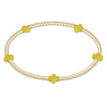 Enewton Signature Cross Small Gold Pattern 2mm Bead Bracelet- Canary JEWELRY ENEWTON 