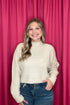 Cozy Brushed Cable Knit Cropped Sweater SWEATER ALLIE & ROSE 