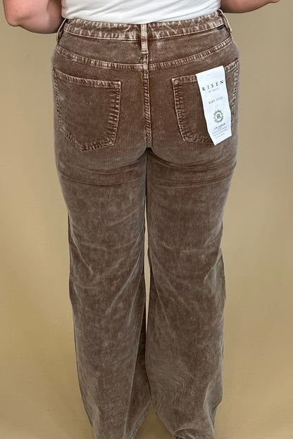 Mid Rise Straight Leg Corduroy Pant BOTTOMS:~~Unassigned~~ RISEN 
