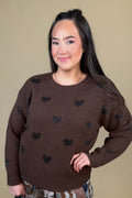 Heart Knitted Sweater SWEATER:~~Unassigned~~ MOLLY BRACKEN 