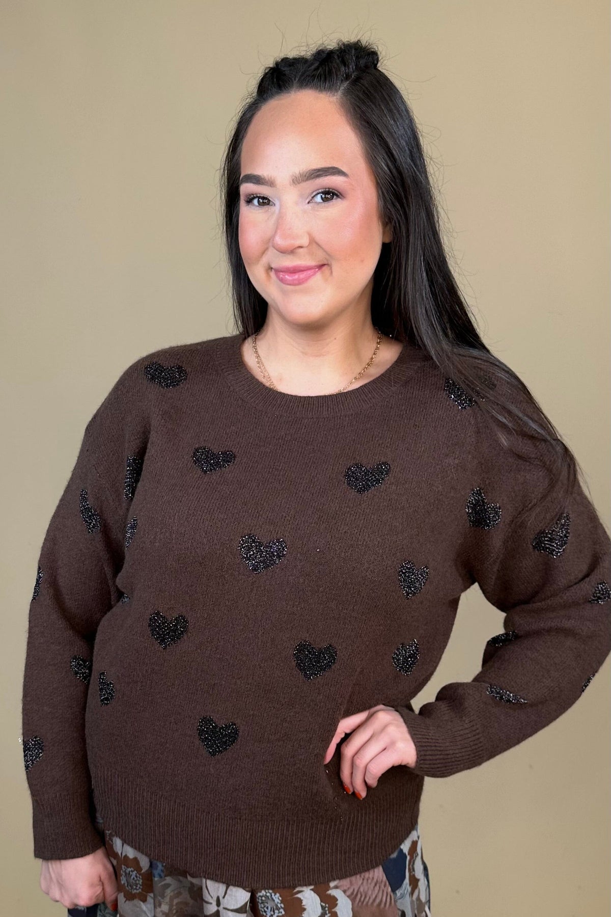 Heart Knitted Sweater SWEATER:~~Unassigned~~ MOLLY BRACKEN 