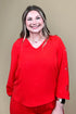 Long SleeveV-Neck w/Sleeve Cutouts MISSY TOP SPECIAL ZAC & RACHEL 