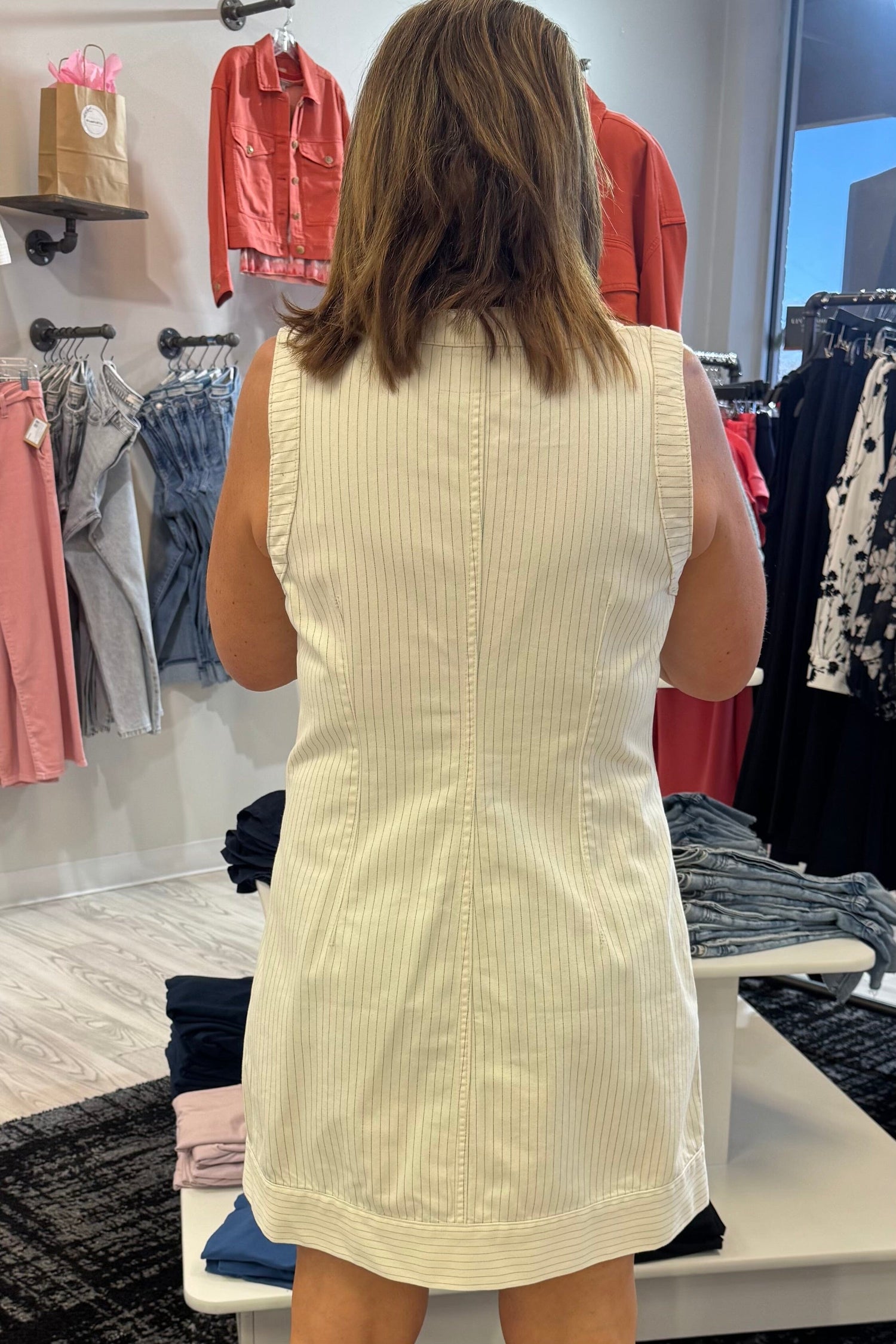 Patch Pocket Shift Dress DRESS LIVERPOOL 