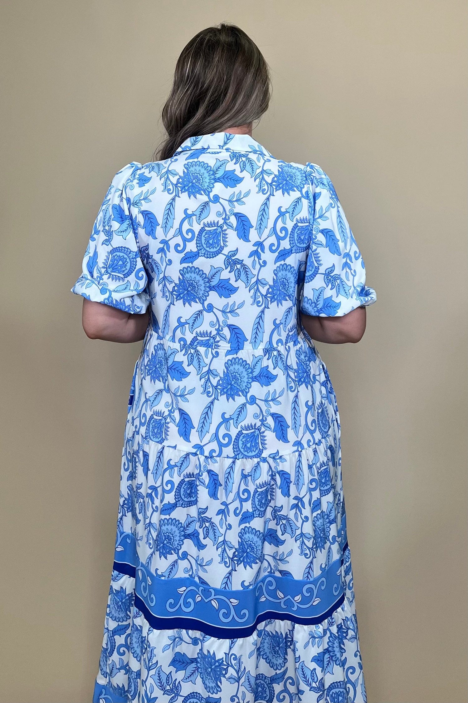 Eliose Porcelain Vines Dress DRESS MARYSQUARE 