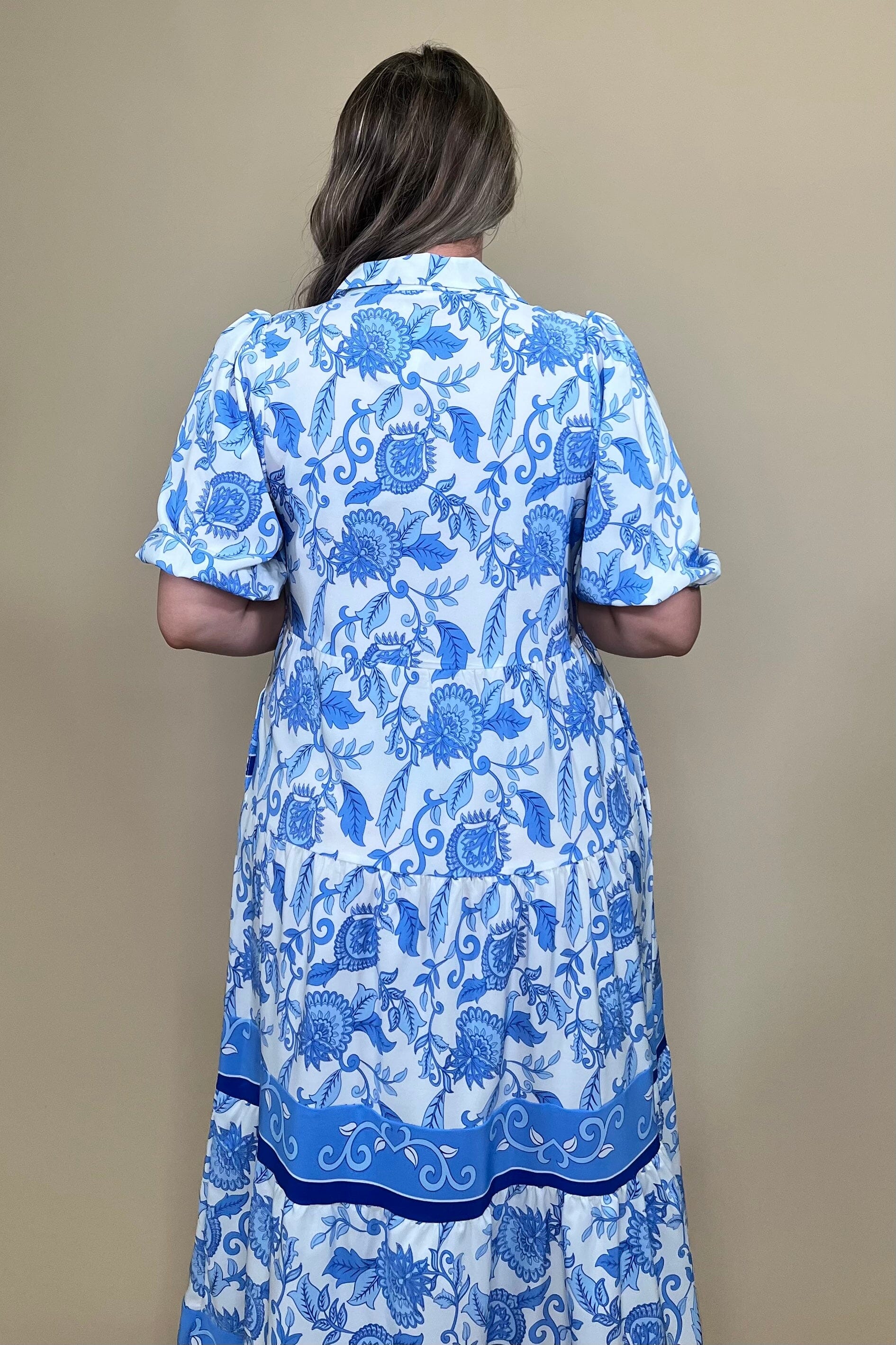 Eliose Porcelain Vines Dress DRESS MARYSQUARE 