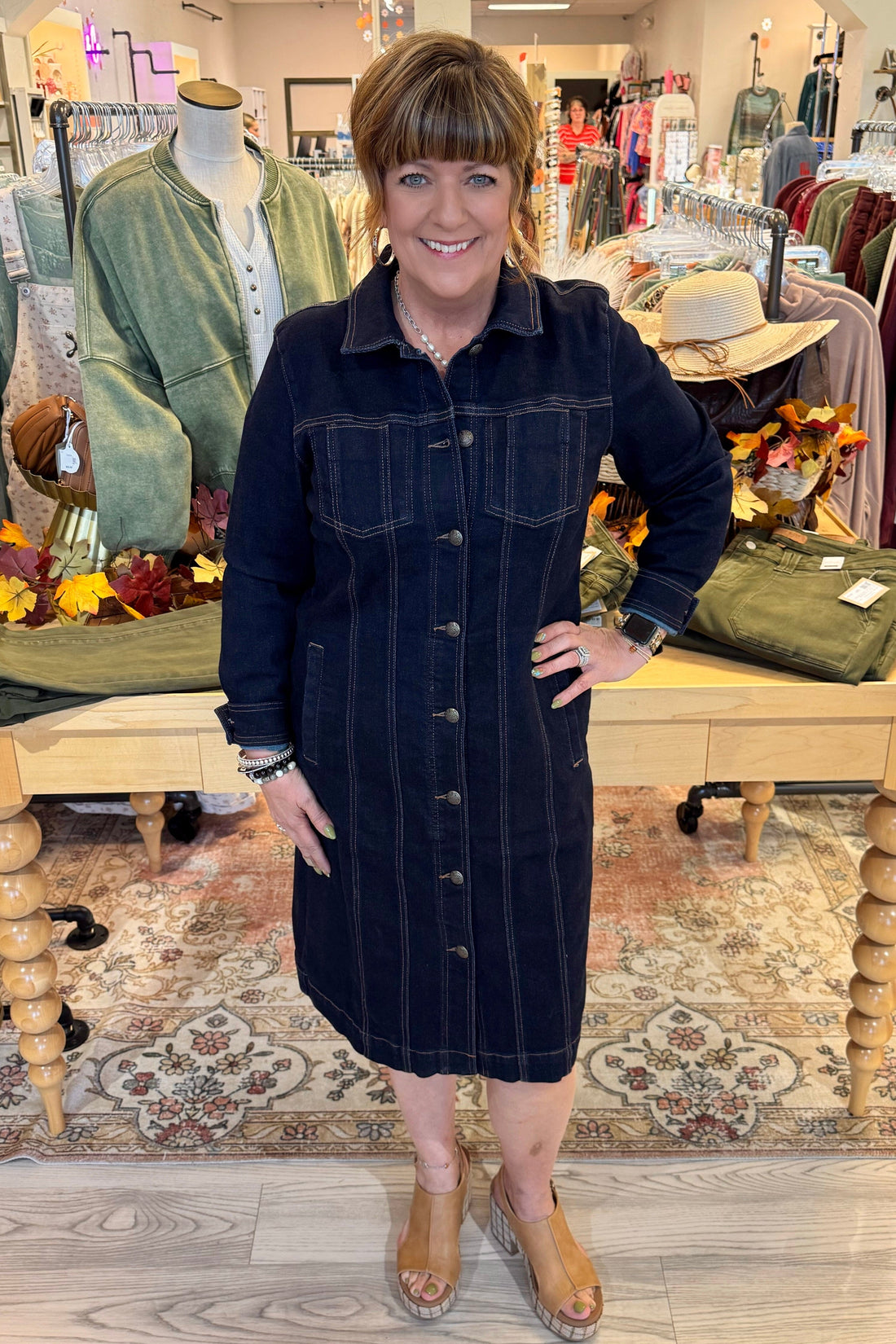 Super Stretch Denim Hourglass Dress DRESS TRIBAL