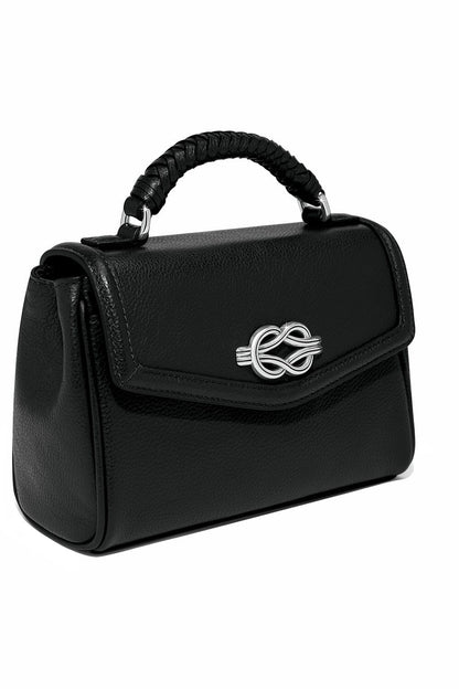 Black Tatum Small Flap Satchel BHANDBAGS Brighton Collectables 