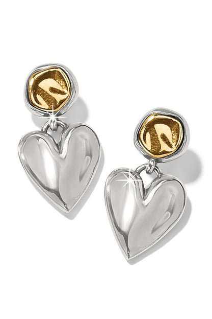 Cascade Heart Post Drop Earrings BJEWELRY Brighton Collectables 