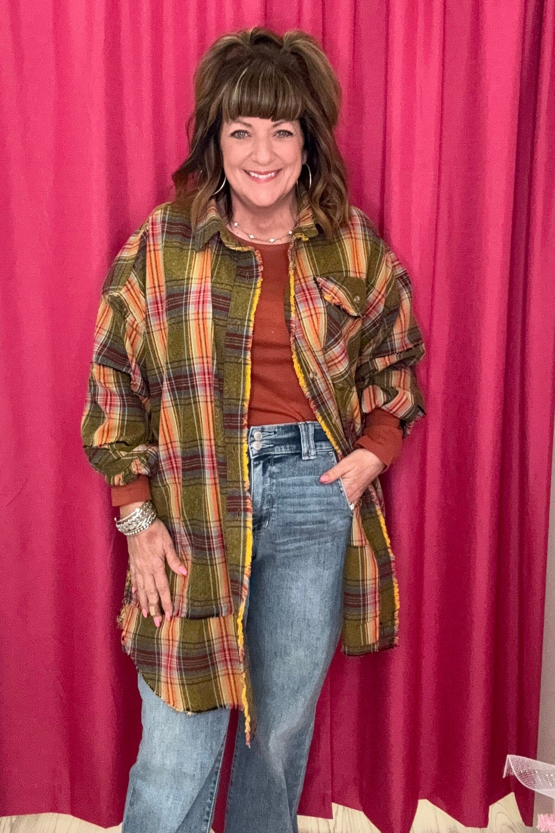 Long Sleeve Plaid Button Down OUTFIT COMPLETER EASEL