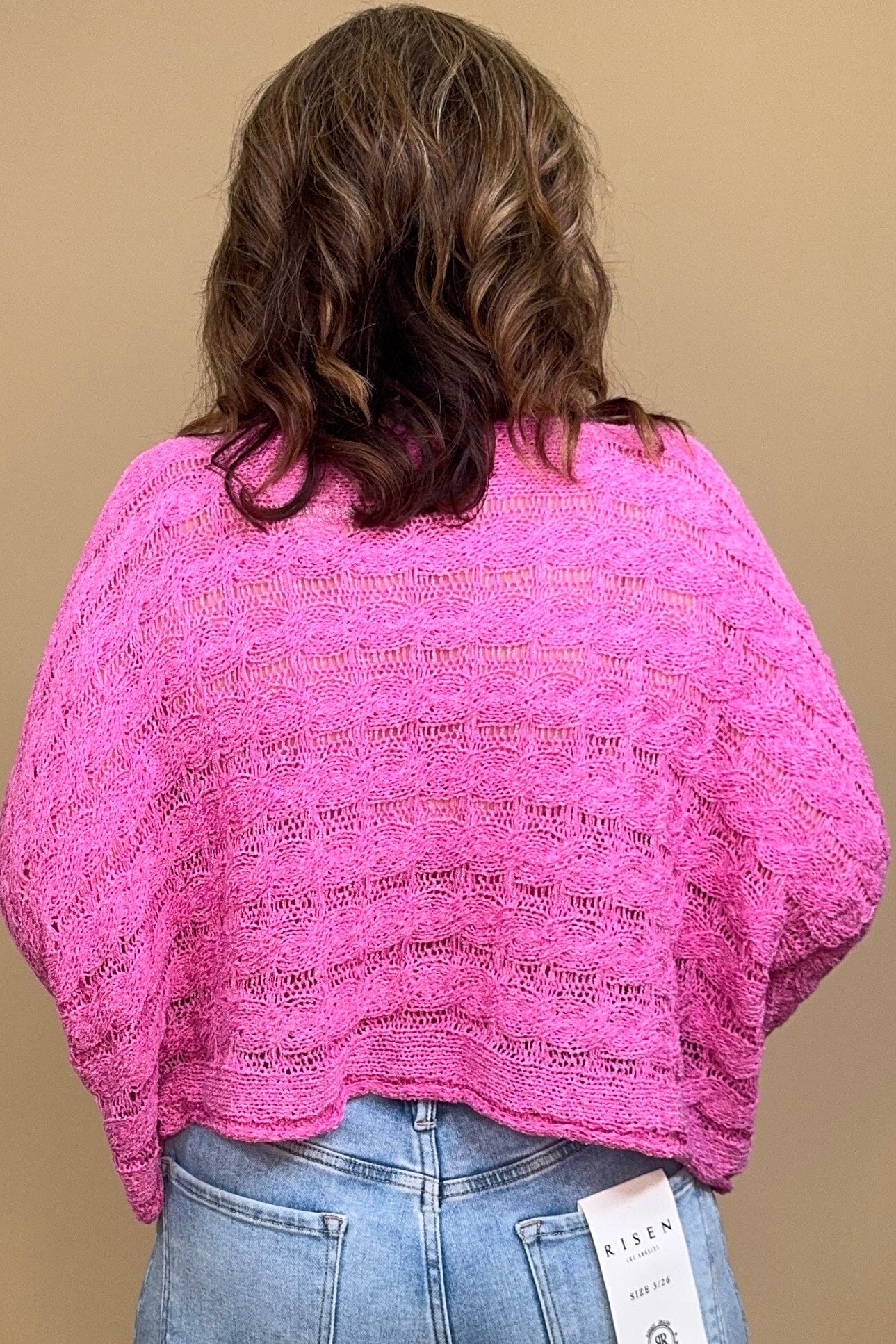 Round Neck Long Sleeve Cropped Knit Sweater JRTOP CASUAL TOP POL CLOTHING 