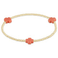 Enewton Signature Cross Gold Pattern 2mm Bead Bracelet- Coral JEWELRY ENEWTON 