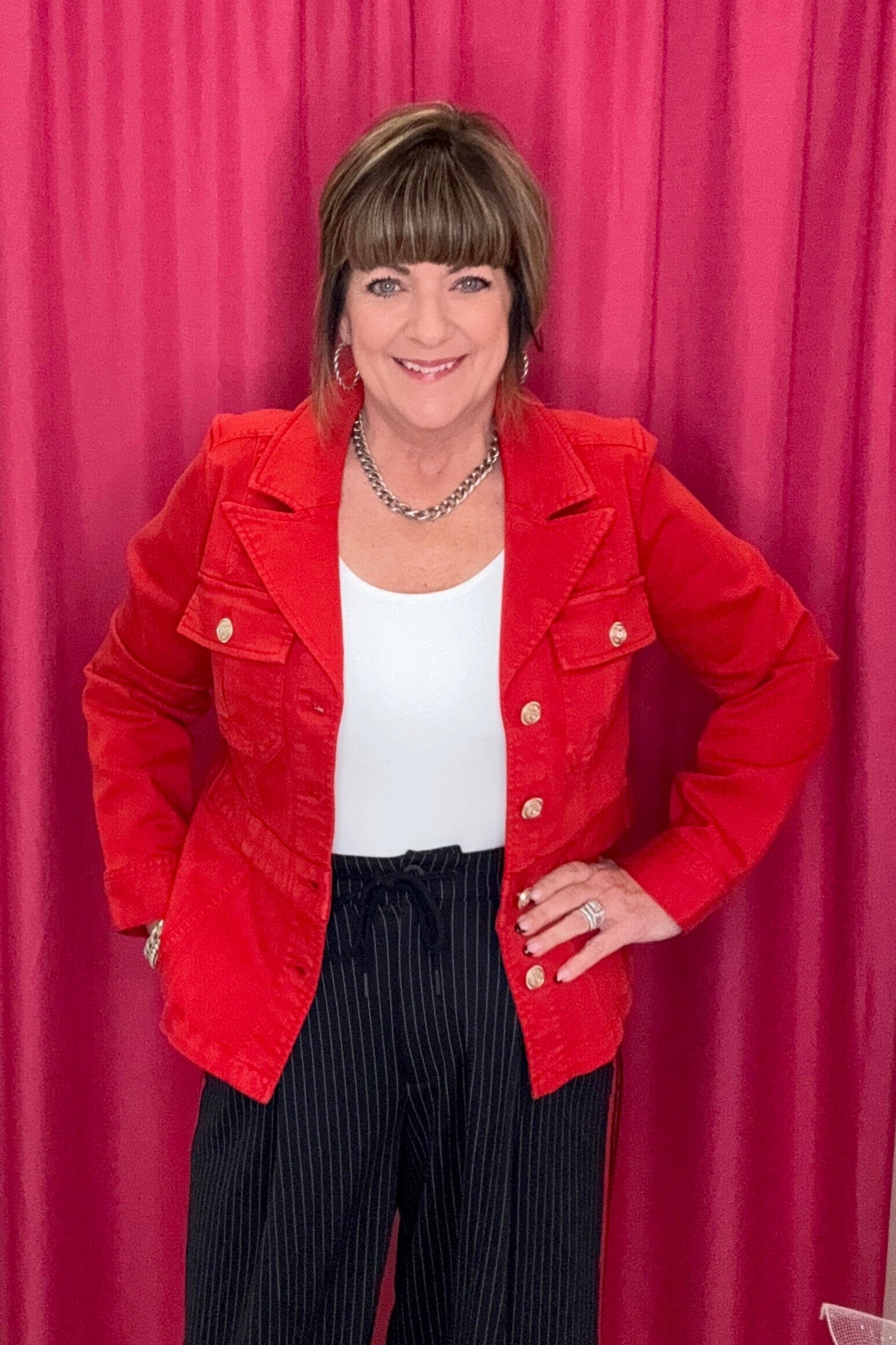 Peplum Jacket w/Tab Detail JACKET LIVERPOOL 