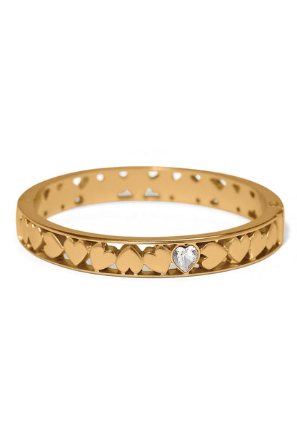 Mystery Of Love Hearts Hinged Bangle BJEWELRY Brighton Collectables 