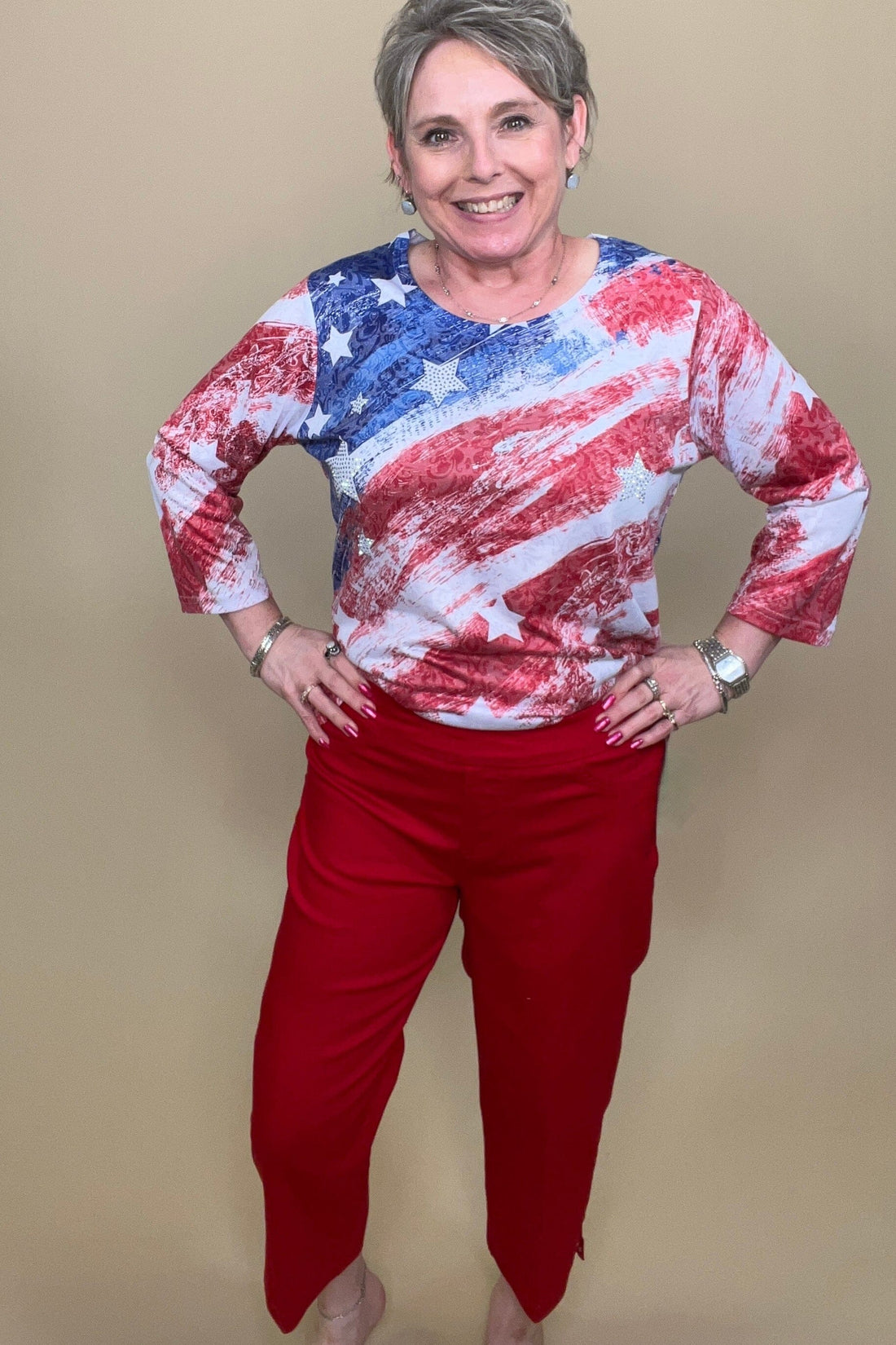 Cropped Pull On Pant w/Pockets BOTTOMS SOUTHERN LADY 