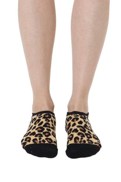 Animal Print Fuzzy Slipper Sock GIFT/OTHER:UNDER LIVINGROYAL 
