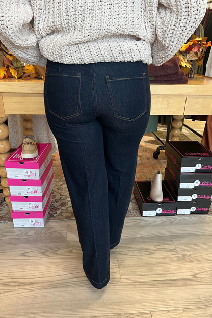 Trouser Wide Leg w/Seaming 32&quot;Inseam JEANS LIVERPOOL 