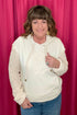 Long Sleeve Mix Media Hoodie w/Ties JRTOP CASUAL TOP DEMOCRACY 