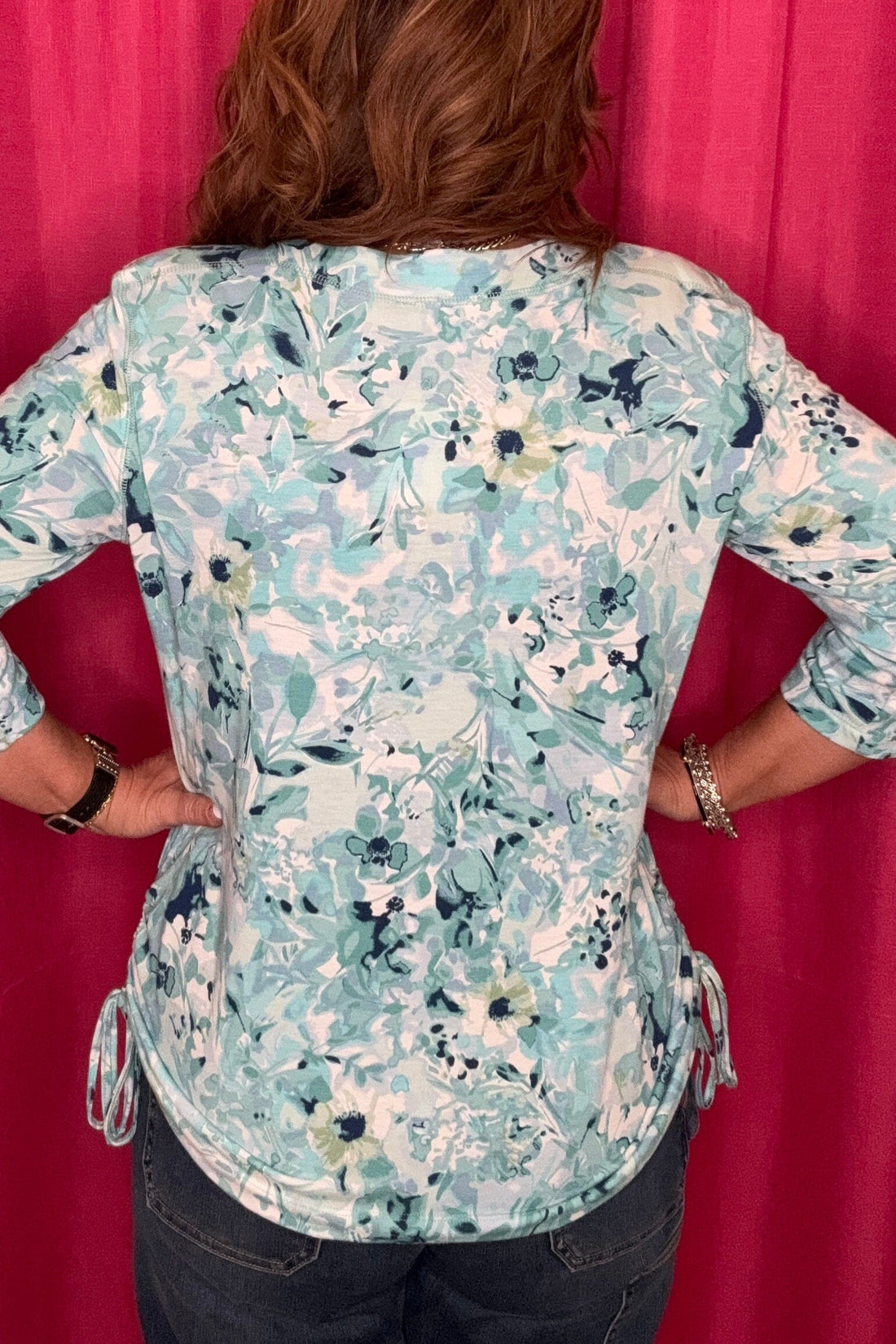 Scoop Neck 3/4 Sleeve w/Side Tie MISSY TOP SPECIAL SOUTHERN LADY 