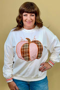 Patch Pumpkin Long Sleeve Top MISSY BASIC KNIT:~~Unassigned~~ SOUTHERN GRACE 