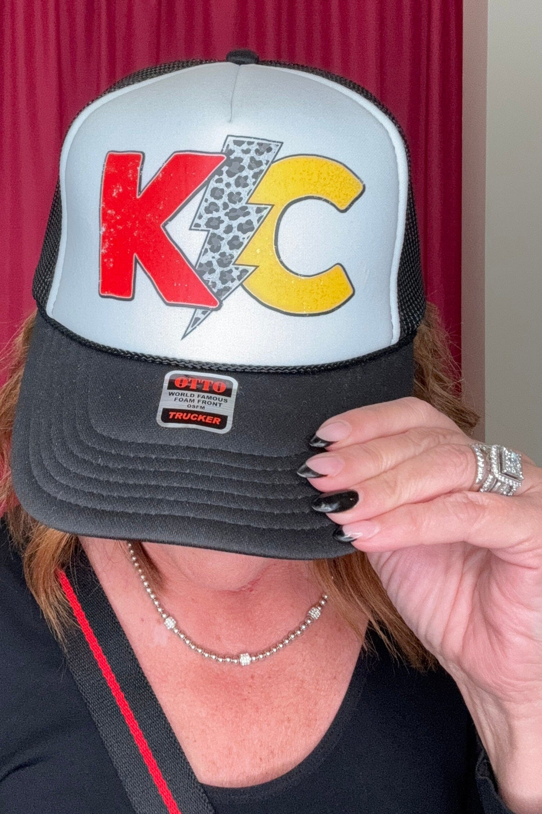 Kansas City Lightning Bolt Trucker Hat SCARF/HAT/WINTERGOODS K Lane&