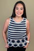 Contrast Sleeveless Crochet Top MISSY TOP SPECIAL CHARLIEB 
