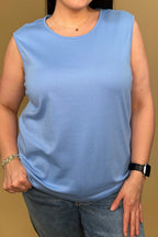 Sleeveless Scoop Neck Tank Top MISSY BASIC KNIT SOUTHERN LADY 