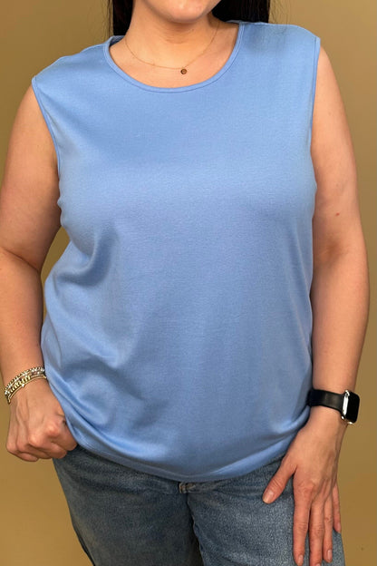 Sleeveless Scoop Neck Tank Top MISSY BASIC KNIT SOUTHERN LADY 