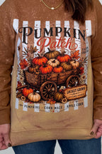 Pumpkin Patch Bleached Sweastshirt MISSY BASIC KNIT:~~Unassigned~~ ENVEE MEE 