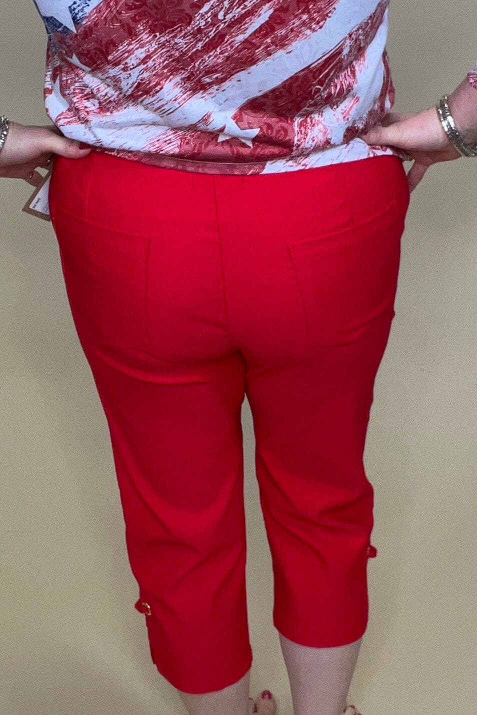 Pull On Cropped Pant w/Pockets BOTTOMS CREATION 