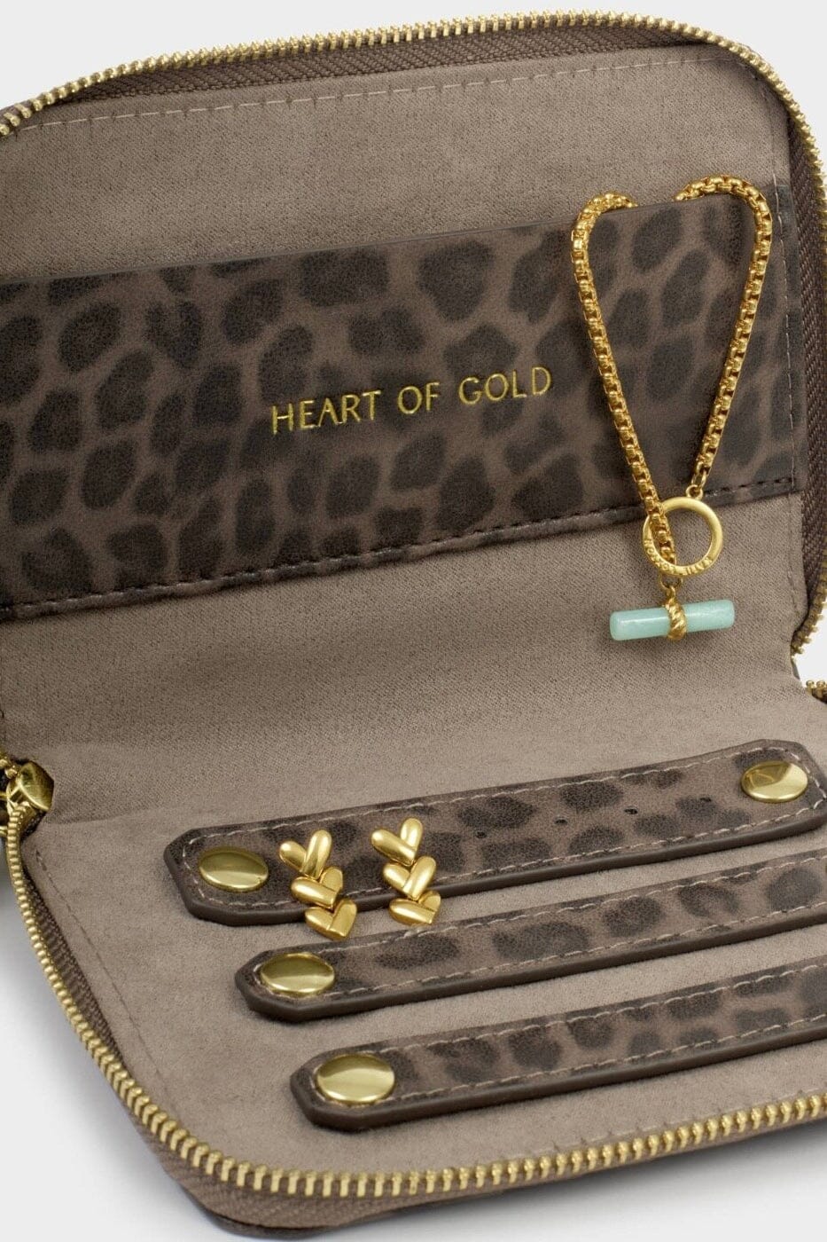 Leopard Slim Jewelry Case HANDBAGS KATIE LOXTON 