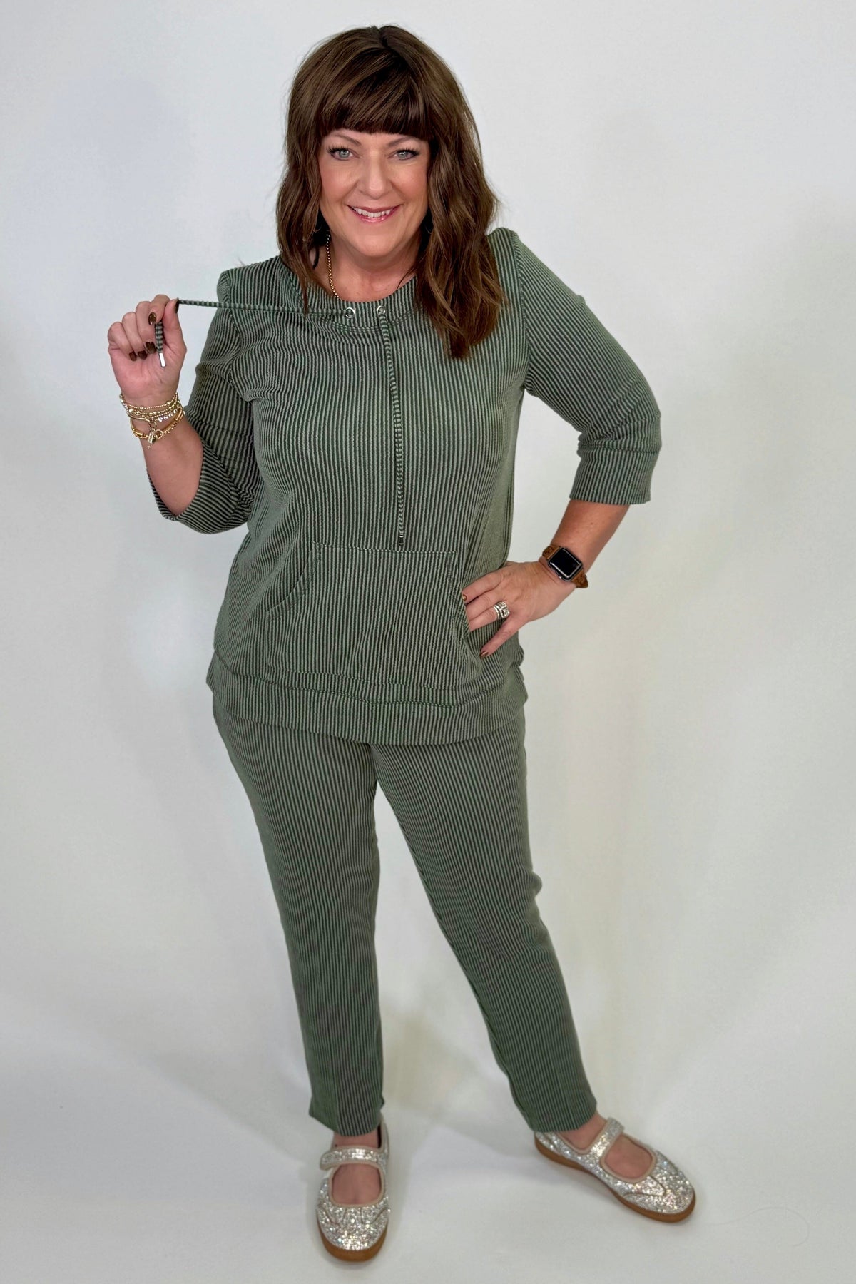 Pull On Slim Leg Knit Bottom BOTTOMS:~~Unassigned~~ SOUTHERN LADY 